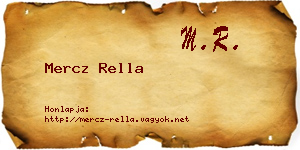 Mercz Rella névjegykártya